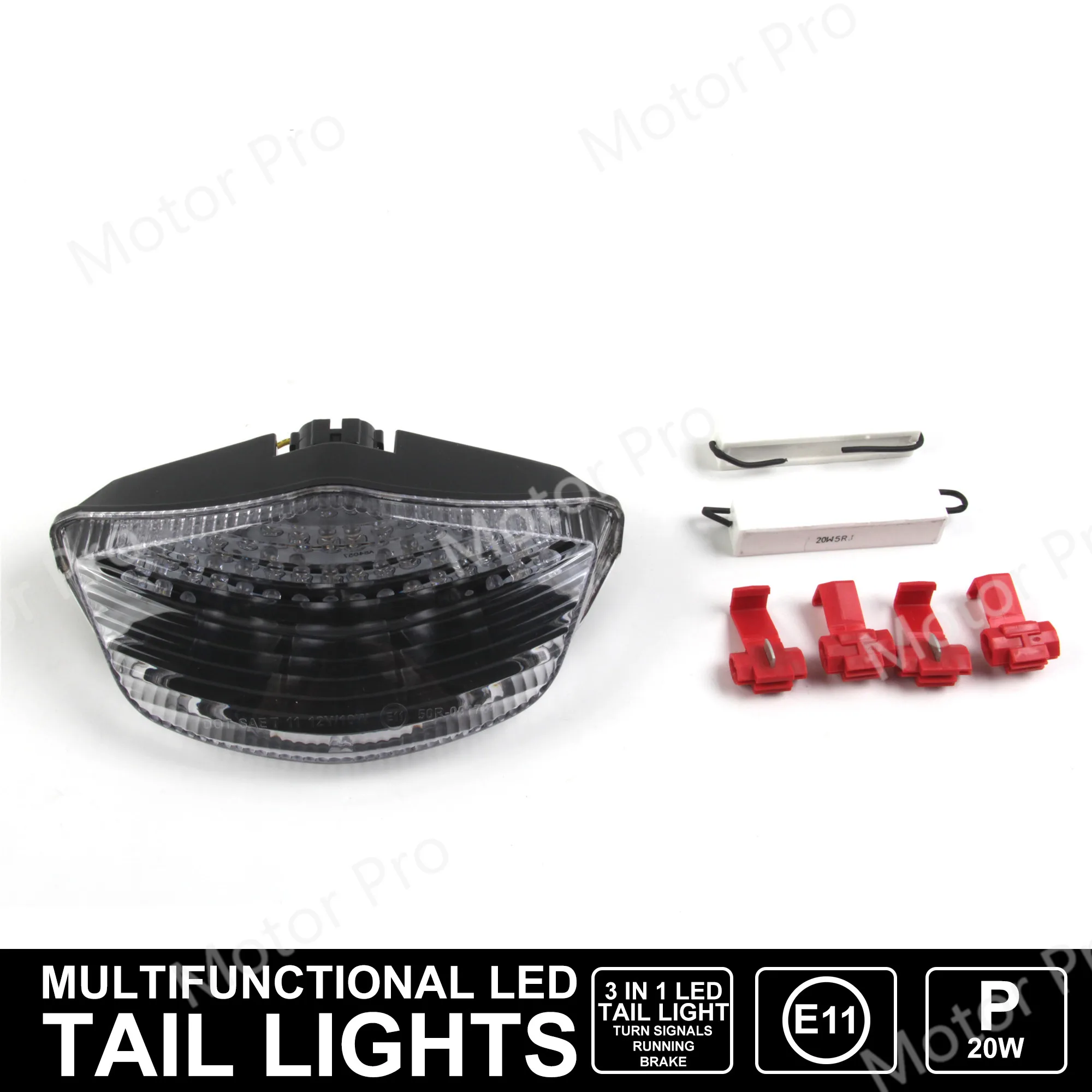 

E-mark Taillight For Ducati Monster 696 796 1100 1100 S 2008 - 2014 LED Turn Signals Brake Tail Light 2009 2010 2011 2012 2013