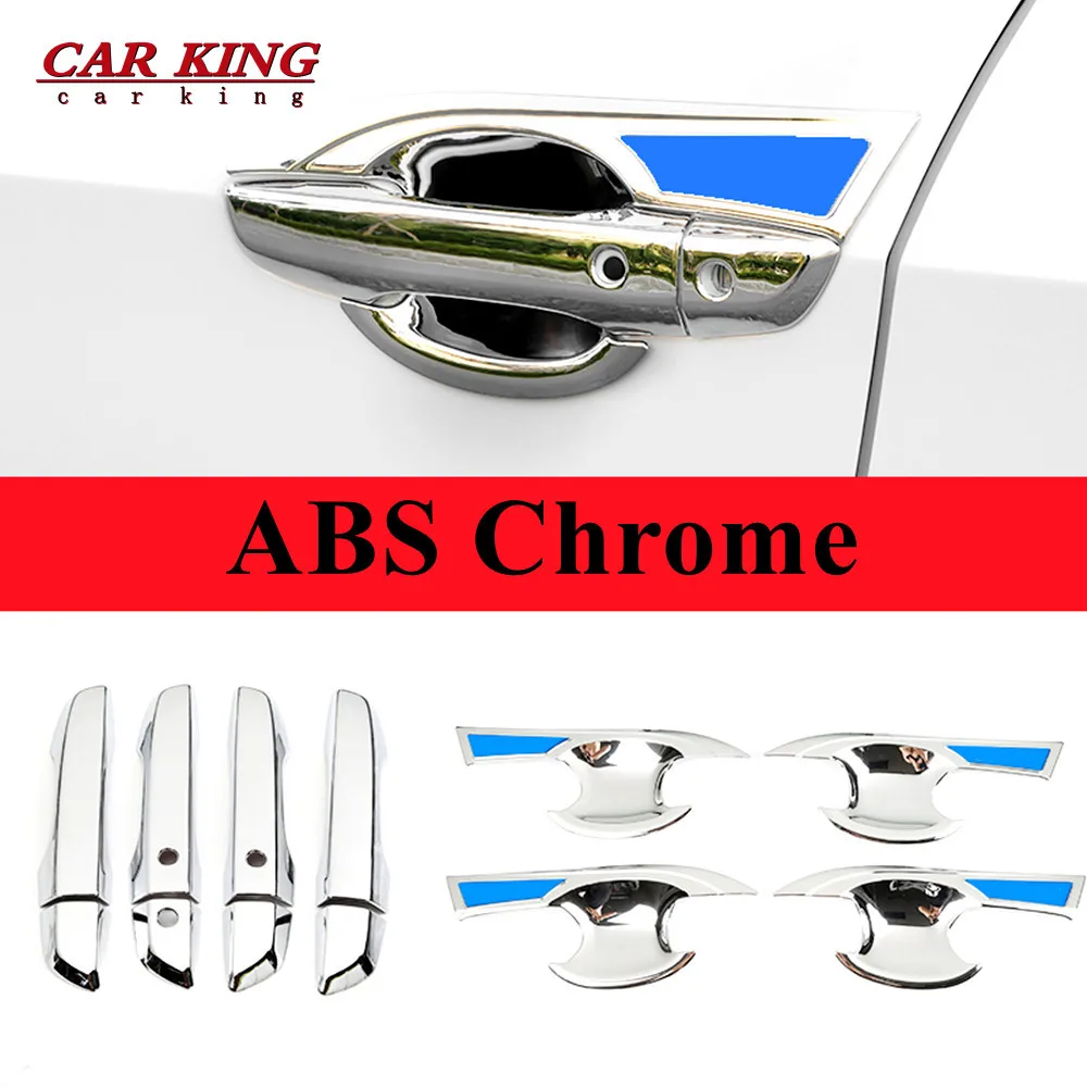 

ABS Chrome Car Door Handle Protective Covers Trim Door Bowl Cover Sticker For honda civic 10th Gen 2016 2017 2018 2019 2020 LHD