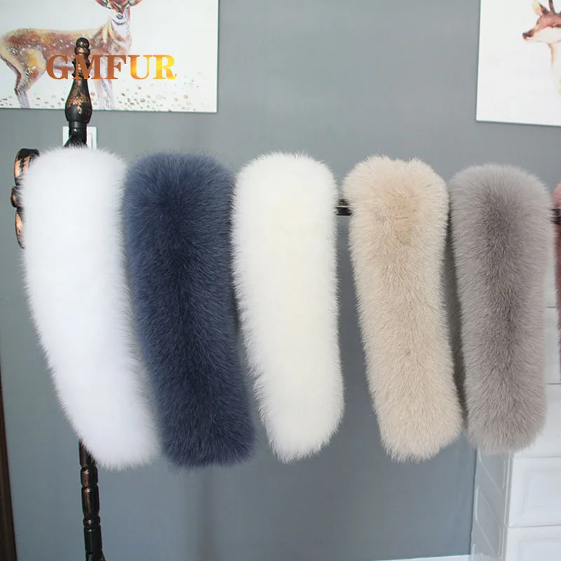 

100% High Quality Natural Fox Fur Collar Winter Fashion Authentic Men And Women Jackets Hooded Scarf Accessories Women Shawls