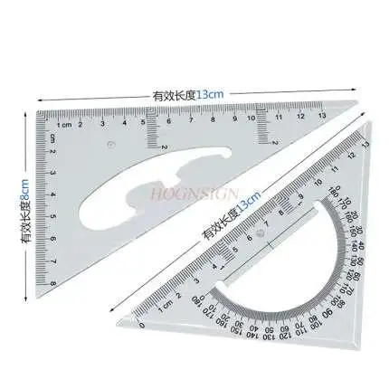 Triangle ruler acute angle isosceles right angle engineering drawing measurement tool teaching ruler student stationery