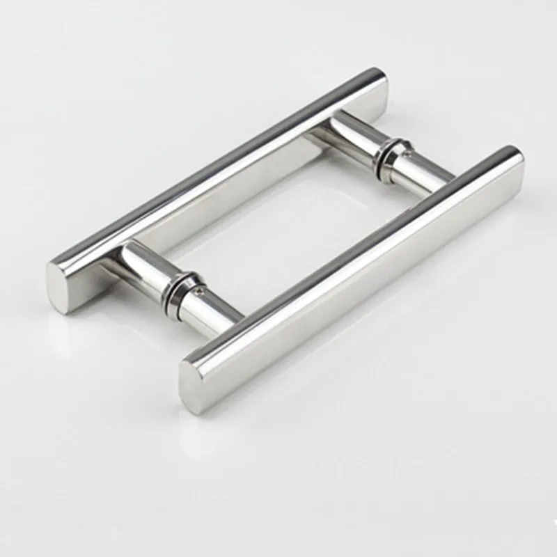 304 stainless steel square tube paired handle shower room store office glass door square double-sided handle(D-47)Free shipping