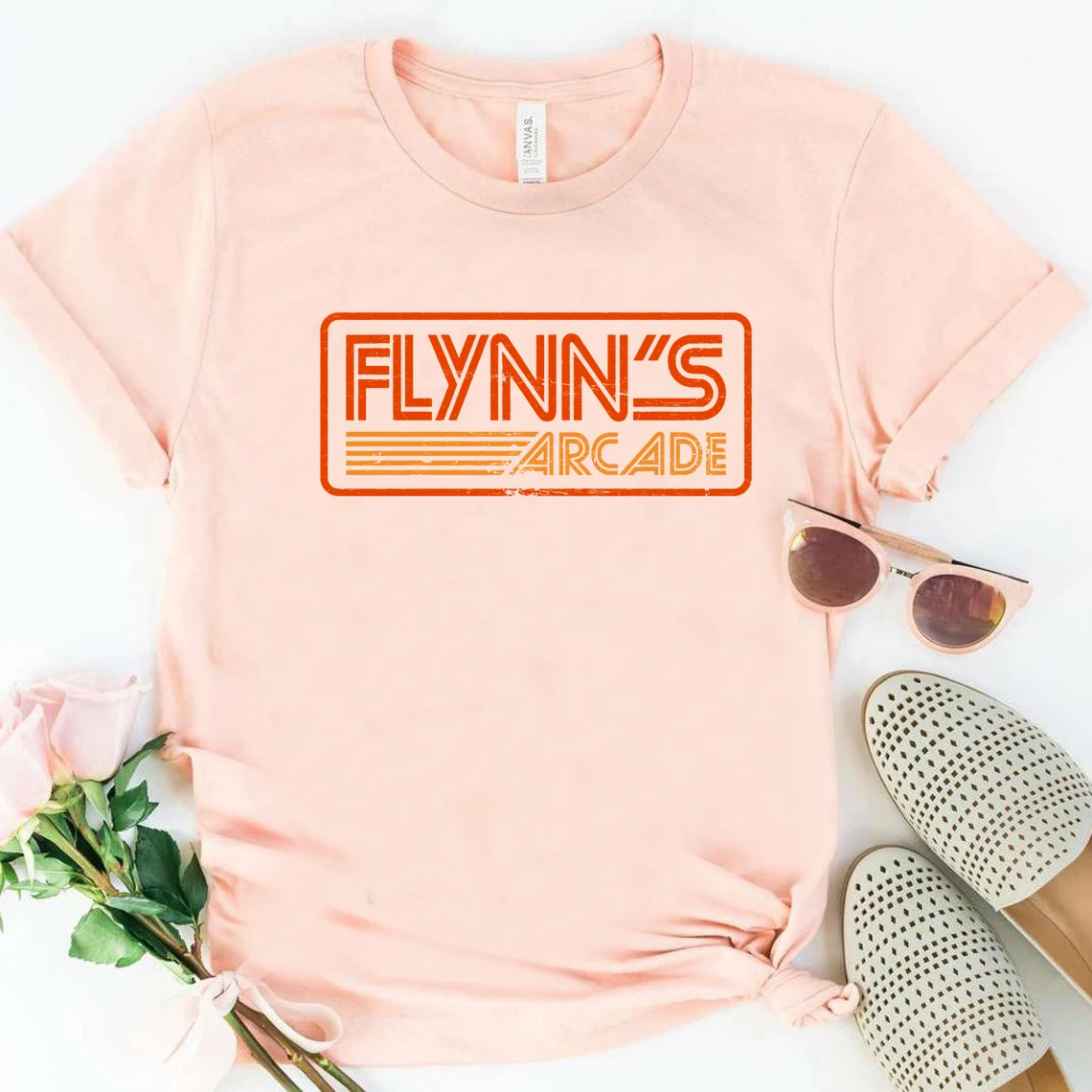 Flynn\'s Arcade Shirt Cool Retro Vintage Graphic Tee 80s Retro Aesthetic Shirts Gift for Tron Movie Fans T-shirt Harajuku Tops