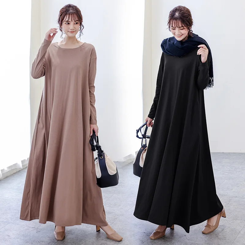 Fdfklak Big Size Modal Cotton Nightgowns Women New Loose A-Line Long Dress Spring Autumn Nightshirt Female Sleepwear Night Gown