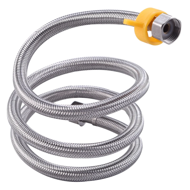 

2 Pcs 304 Stainless Steel Wire Braided Tap Heater Shower Hose Water Tubing Plumbing Bath Bathroom Accessories