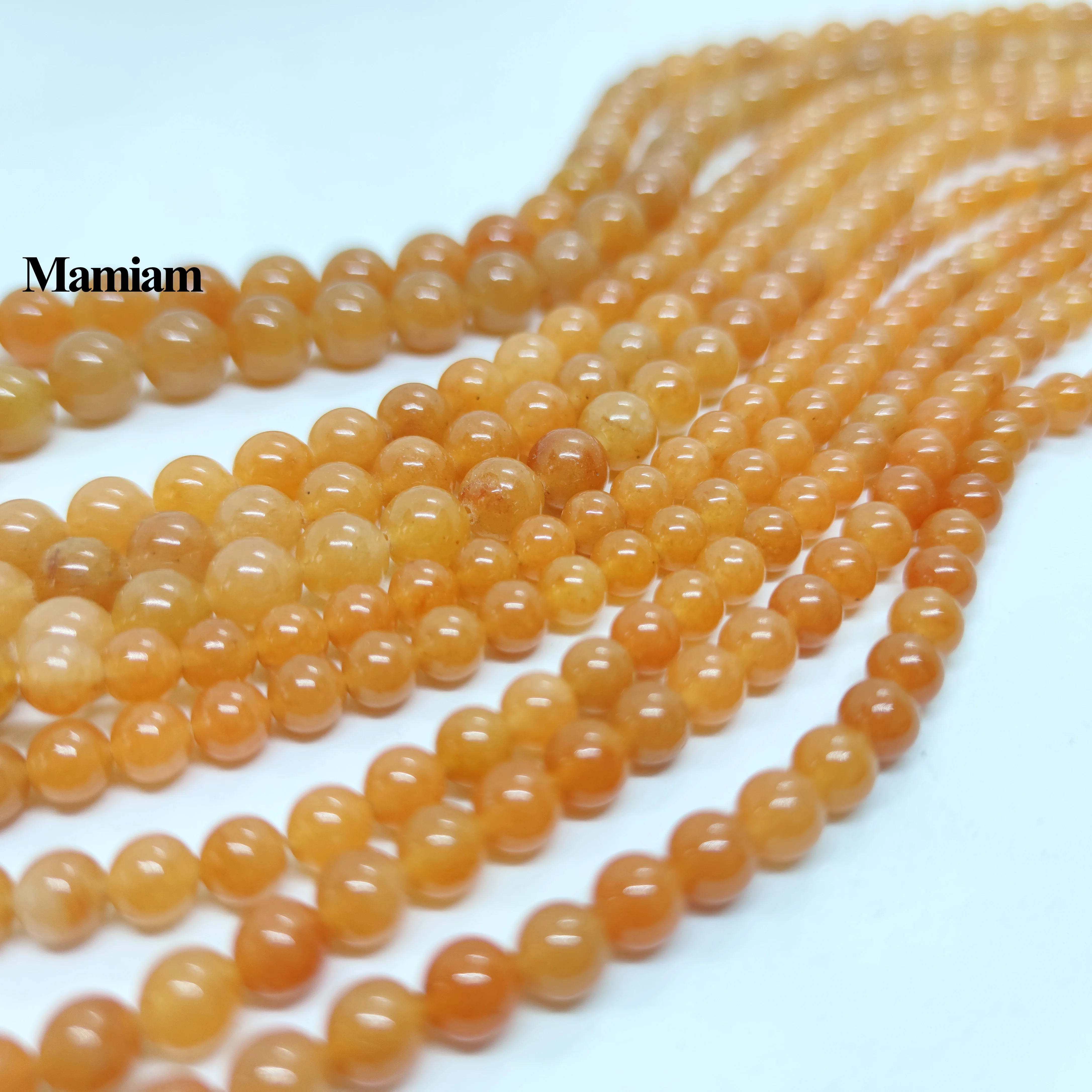 

Mamiam Natural Red Aventurine Charm Beads 6-10mm Smooth Round Stone Diy Bracelet Necklace Jewelry Making Gemstone Gift Design