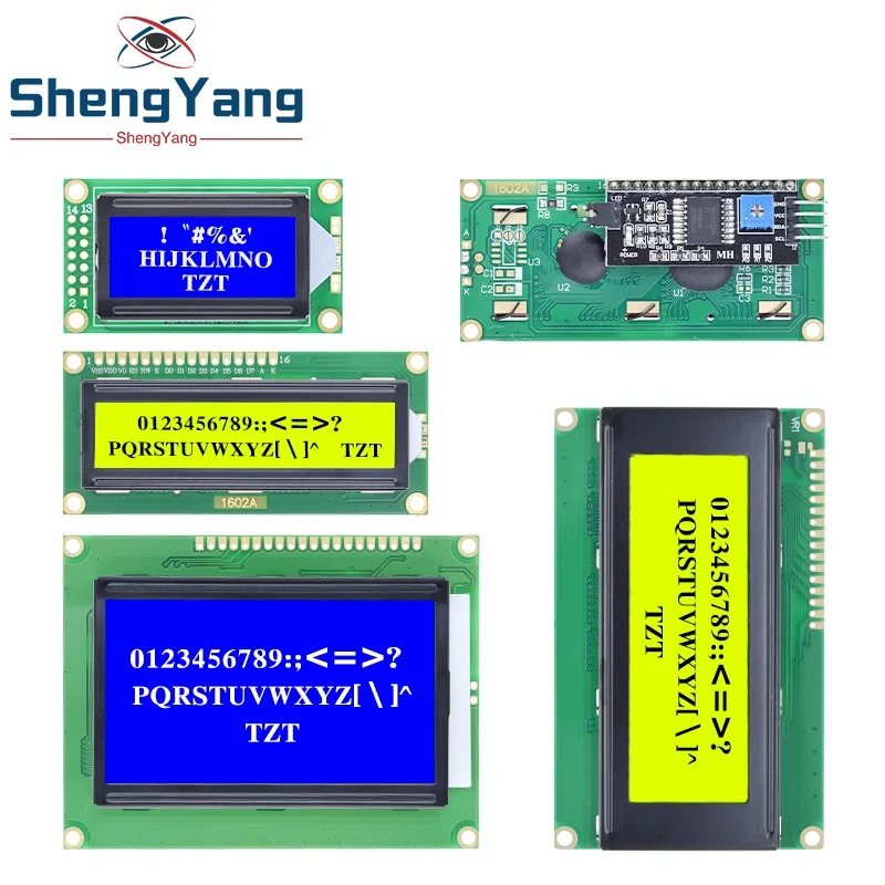 TZT LCD1602 LCD 1602 2004 12864 module Blue Green screen 16x2 20X4 Character LCD Display Module HD44780 Controller