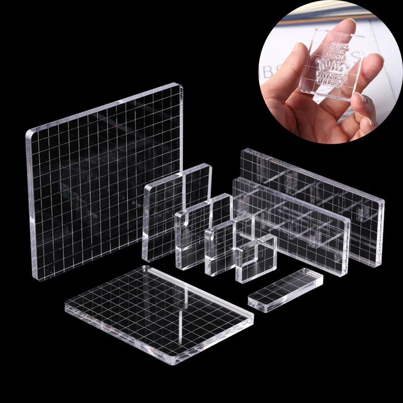 Clear Acrylic Stamp Block DIY Silicone Seals Scrapbooking / Card Making Stamping Handmade Tool