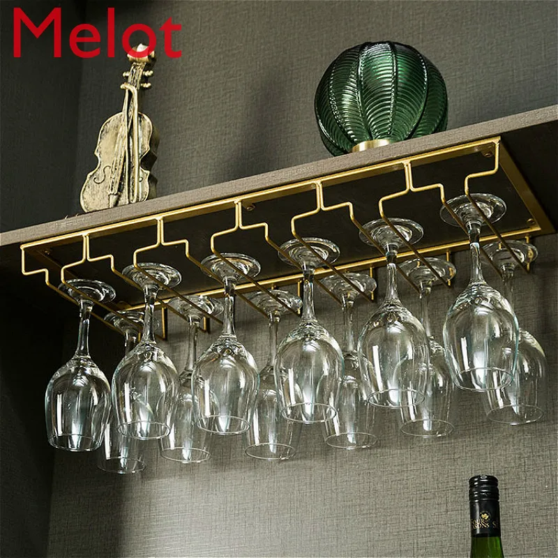 High-End Red Wine Glass Holder Upside down Household Hanging Wine Glass Drain Rack Wine Cabinet Cabinet Display Stand