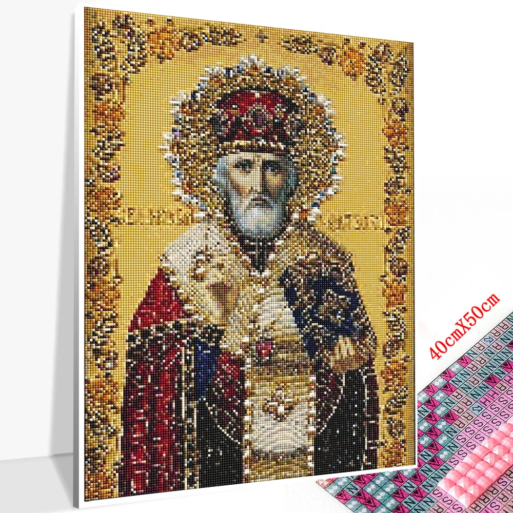 GATYZTORY 5D DIY Diamond Painting Cross Stitch Full Square Religion Icon 5d Diamond Embroidery Mosaic New Year Decoration Gift