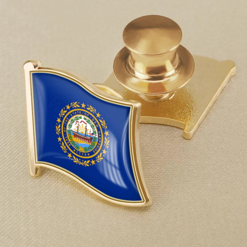 New Hampshire of United States America Flag Lapel Pins Brooches Badges