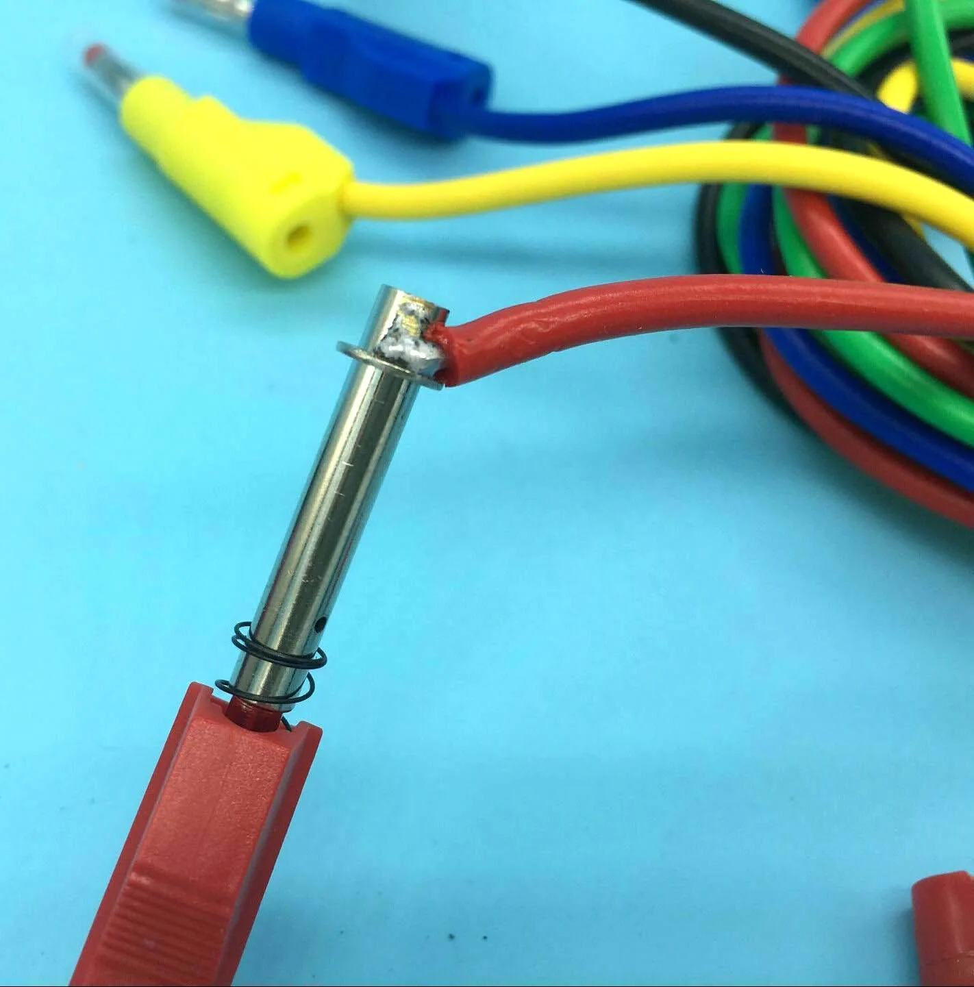 Colori 30cm 50cm 100cm 150cm 200cm 14AWG cavi per puntali di prova 4mm spina a Banana impilabile protezioni retrattili per penna a filo multimetro