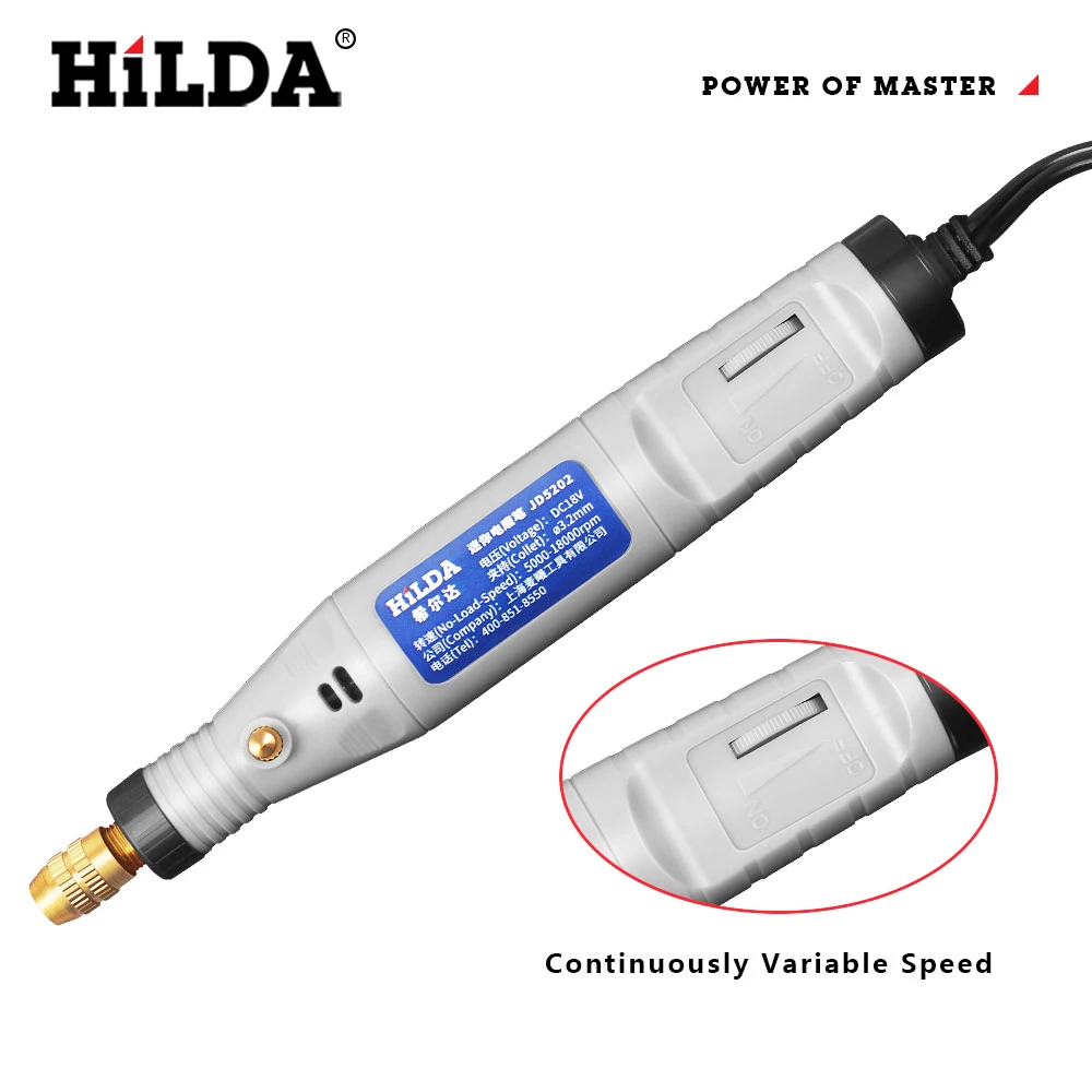 HILDA 18V Engraving Pen Mini Drill Rotary tool With Grinding Accessories Set Multifunction Mini Engraving Pen