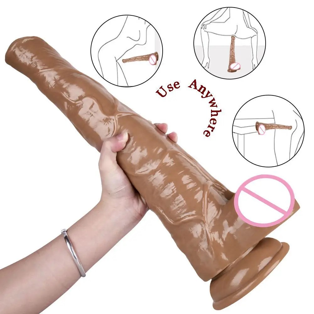 41cm Super Thick Huge XXXL Horse Dildo Realistic Dick Penis with Suction Cup Big AnalPlug  Dildos Sex Toys for Women Lesbian Gay