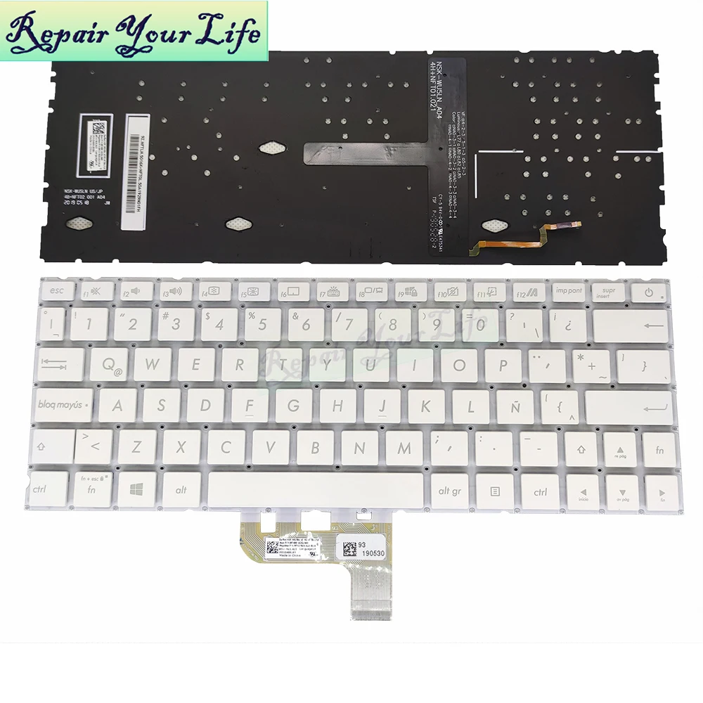 Blue和風ラップトップキーボード、asus zenbook 13、ux334、ux334fl