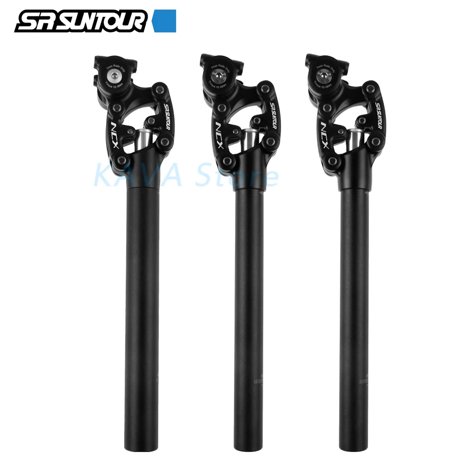 SR Suntour NCX Bicycle Damping Suspension Seat Post Mountain Bike Seatpost 27.2/28.6/30.0/30.4/30.9/31.6/33.9*350mm Seat Tube