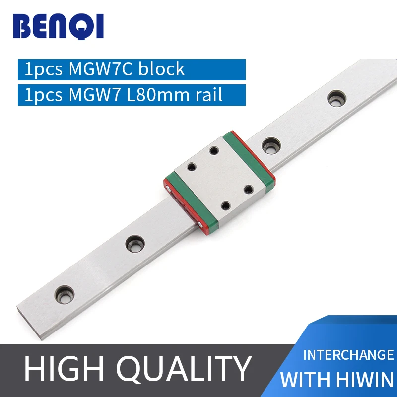 7mm China linear guideway MGW7R- L80mm rail + MGW7C carriage