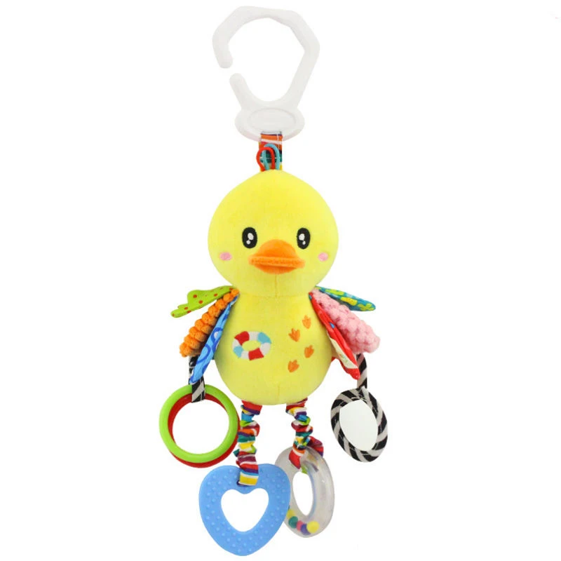 Newborn Infant Toddler Kids Baby Boys Girls Toy Cute Cartoon Animal Doll Stroller Pendant Crib Pram Hanging Musical Rattles Toy