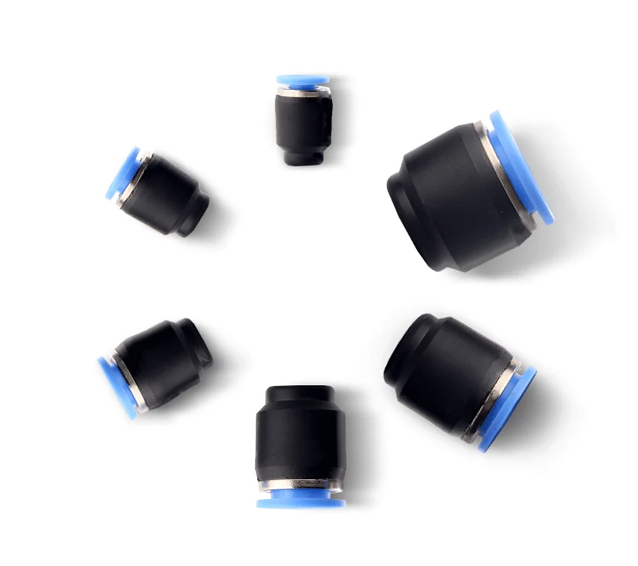 10Pcs/Lot PPF 04 06 08 10 12 16mm Pneumatic End Cap Air Straight Push Plastic Fitting for Hose Pipe