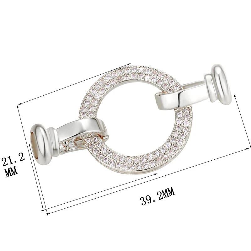 Silver Color Pearl Bracelet Supplies Fiding Handmade Luxury Single Buckle Clasp Women Wedding DIY Fastener Necklaces Accessories