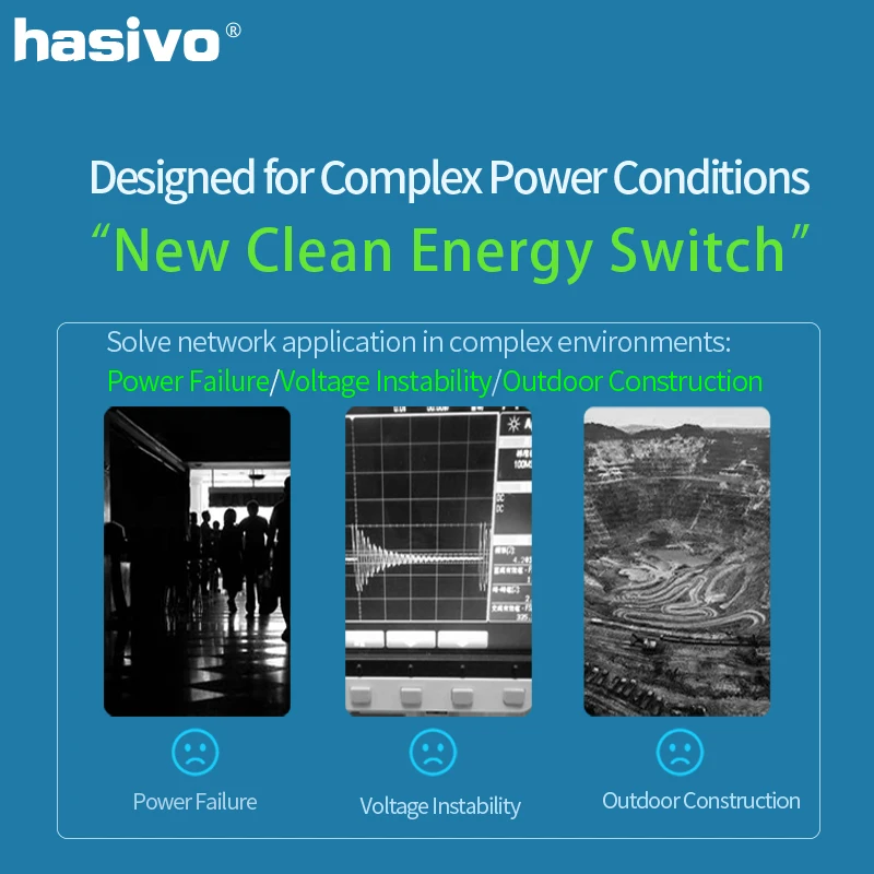 Solar power PoE switch Sustainable UPS PoE Switch 5 Port Gigabit PoE Switch Sustainable solar power supply 1SFP