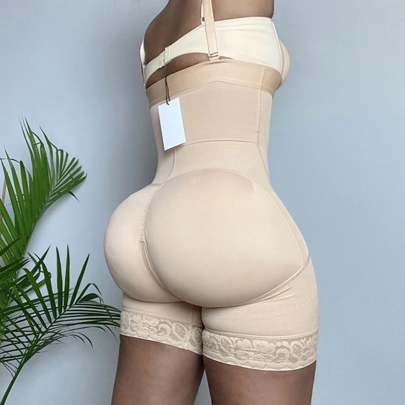 High Compression Women'S Shapewear Bodysuit Women Lace Extra Firm Zipper Control Bodysuit fajas reductoras y modeladoras mujer