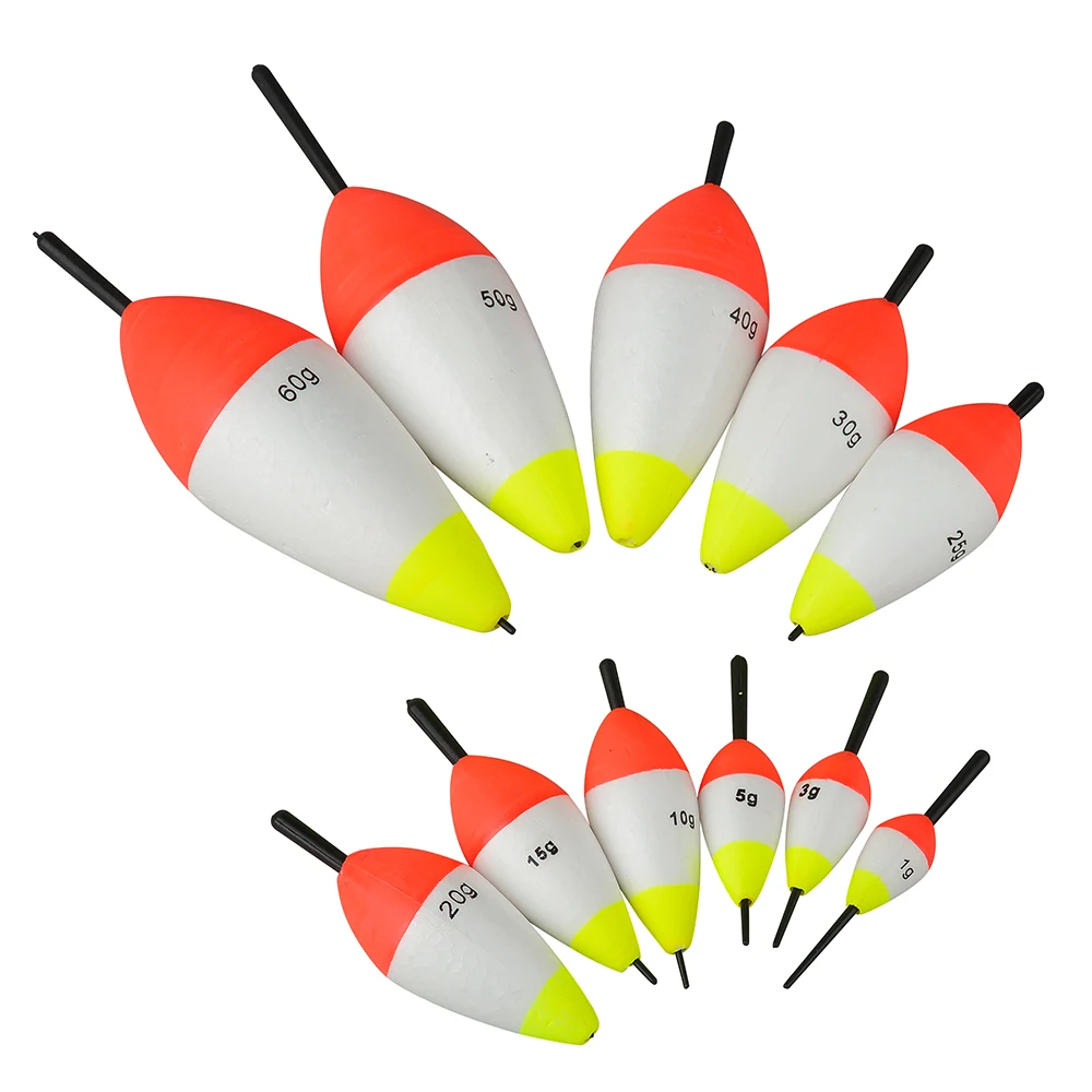 5pcs/lot Buoyancy 1g-60g Foam Fishing Float Floating Buoy Tube Foam Float Boias Flotador Bobber Fishing Stick for Fishing Tackle