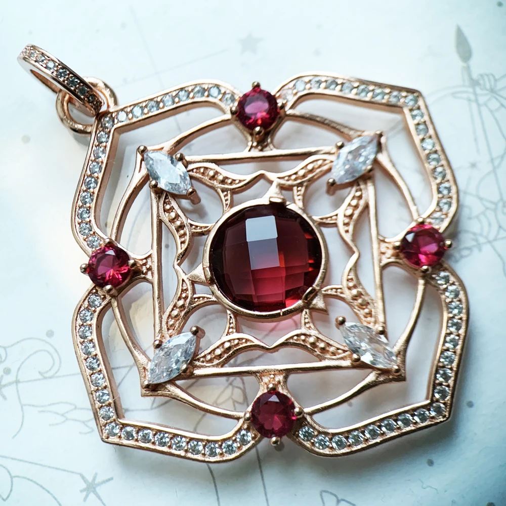 Wisiorek CHAKRA korzeniowa Brand New Vintage Fashion 925 Sterling Silver Biżuteria Europa Akcesoria Prezent dla kobiet dziewczyn — zdjęcie 6