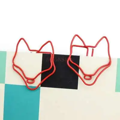 10pcs Fox Bookmark Animal Paper Clip Bookmark Cute Paper Clip Clip Office Supplies