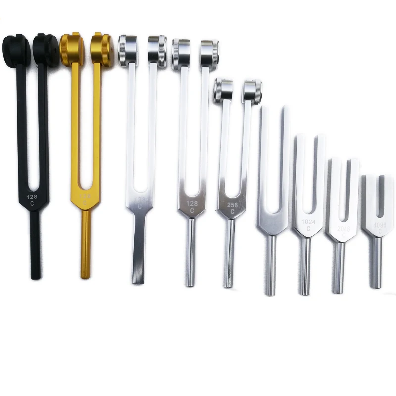 International Standard Tuning Fork 256Hz Medical 1024hz Aluminum 512 Experiment 4096 Cloth Feeding Set Sound Hammer Wrench