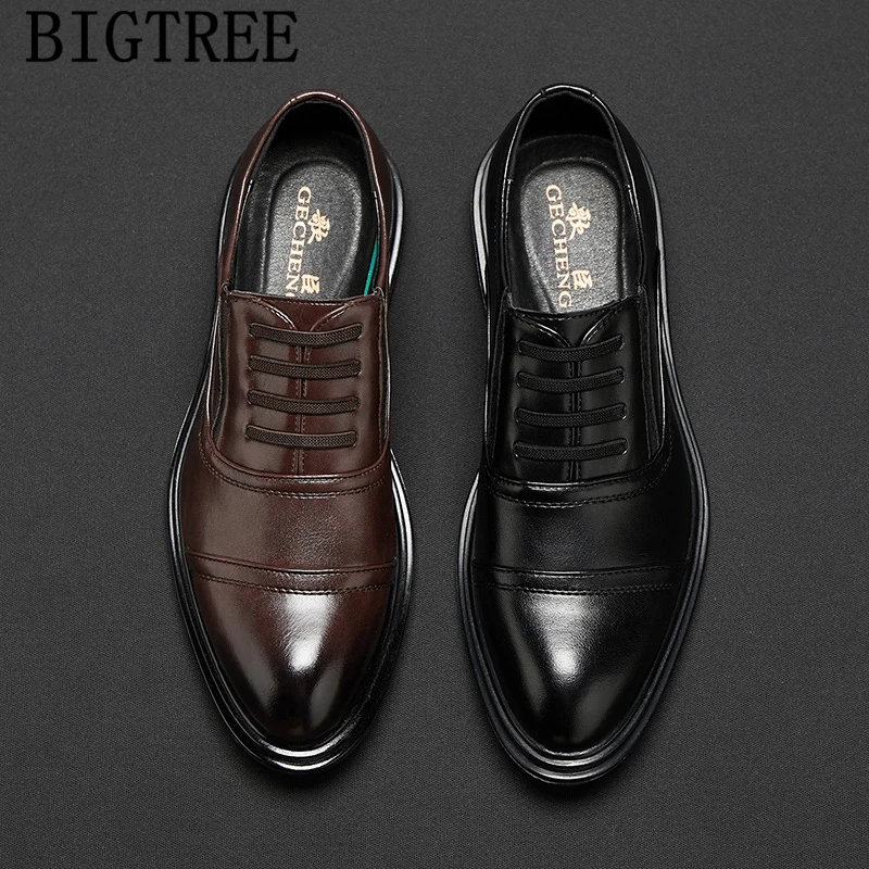 Business Shoes Men Leather Vintage Shoes Men Oxford Coiffeur Evening Dress Office Shoes Men Classic Wedding Dress 2024 Ayakkabi