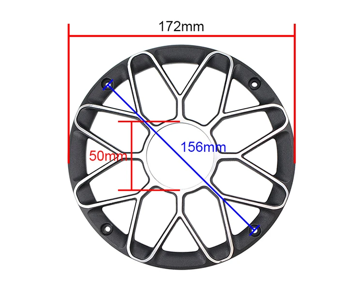GHXAMP 6 zoll 6,5 zoll SubWoofer Auto Lautsprecher Grill Mesh Gehäuse Aluminium Woofer Net Lautsprecher Metall schutzhülle Diy 1 pairs – Detail 3