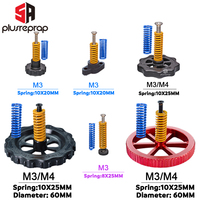 4PCS M3/M4 Screws Nuts Heat Bed Leveling Spring Knob Parts 3D Printers Print Platform  Calibration Accessories