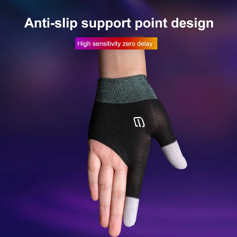 2pcs Hand Cover Game Controller For PUBG Sweat Proof Non-Scratch Sensitive Touch Screen Gaming Finger Thumb Sleeve Gloves New