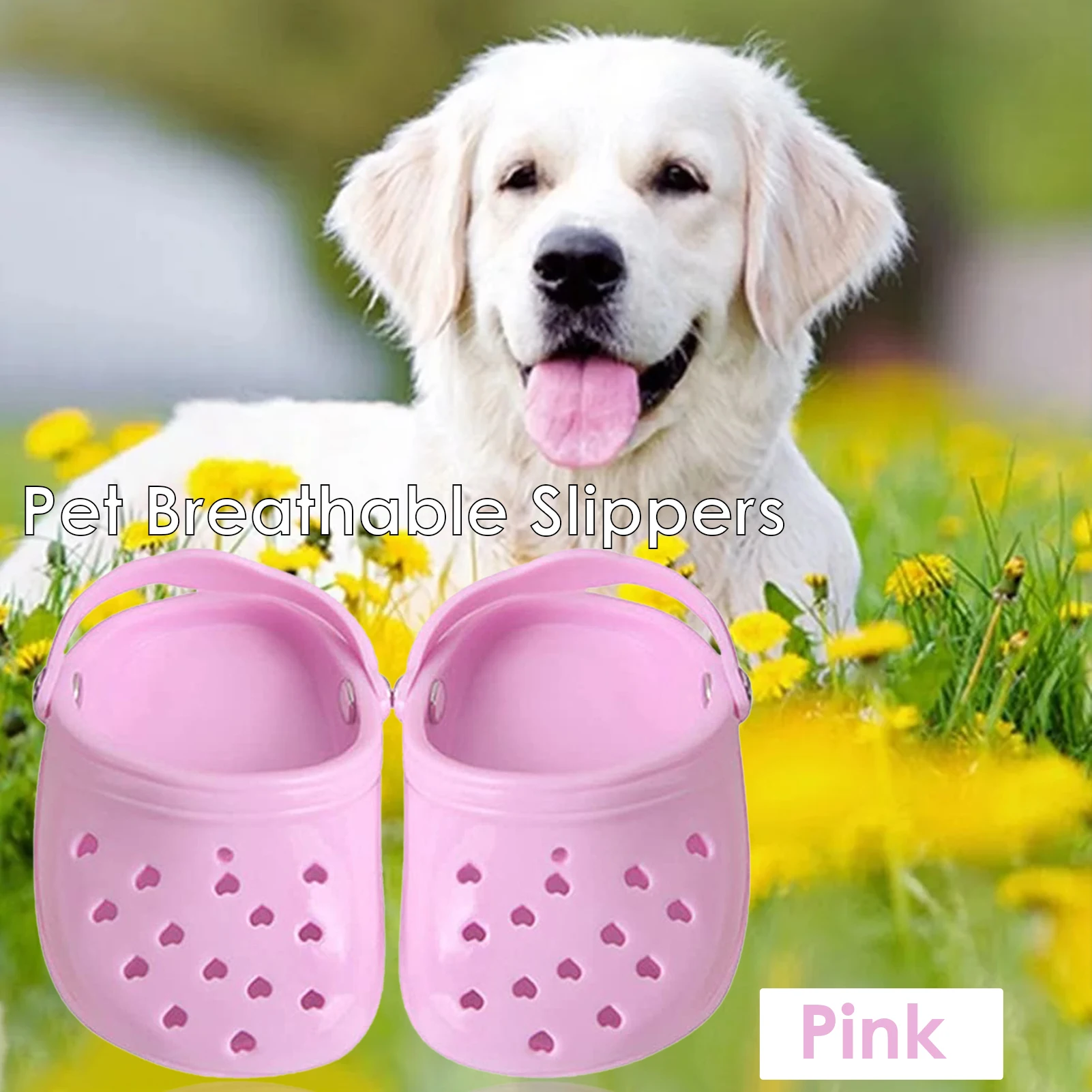 Dog Chew Toy Pet Breathable Slippers Nonslip Footwear For Large Dog Candy Coloured Holey Shoes Summer Breathable Mesh Dog Shoes