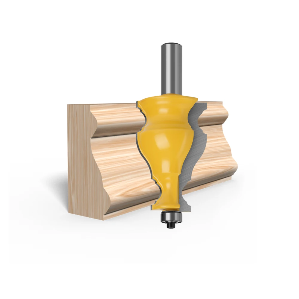 1pc 12mm 12.7mm 1/2 Inch Shank Large Picture Frame Molding Router Bit Line Woodworking Mold Milling Cutter For Wood MC03107
