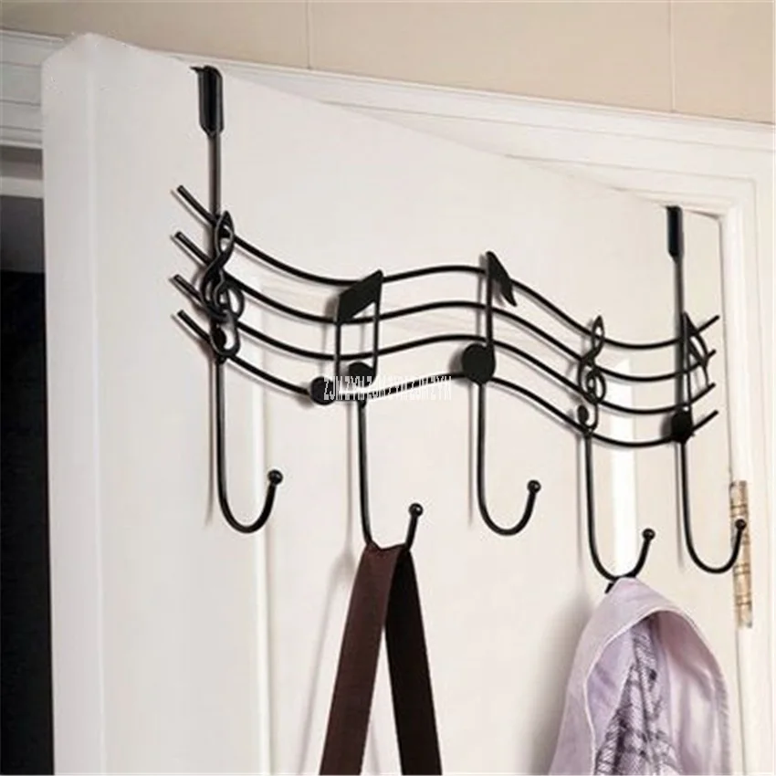 MG10001A/MG10002 7/5-Hook Bathroom Creative Door Coat Towel Hook iron Bedroom Door Hanger No Punching No Trace Door Back Hook