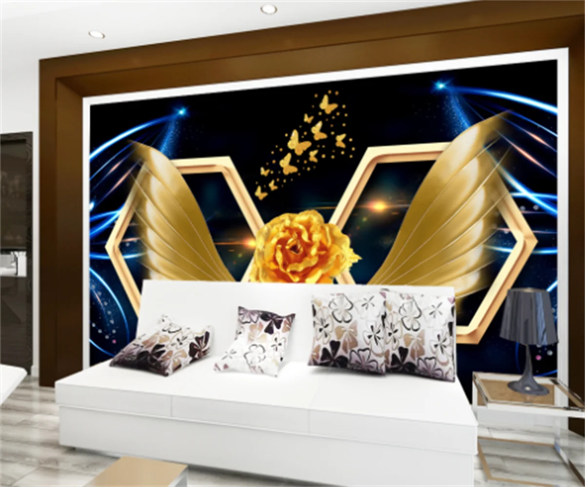 Modern fashion abstract wings TV sofa background wallpaper home photo mural custom hotel tooling wallpaper mural  papel  parede