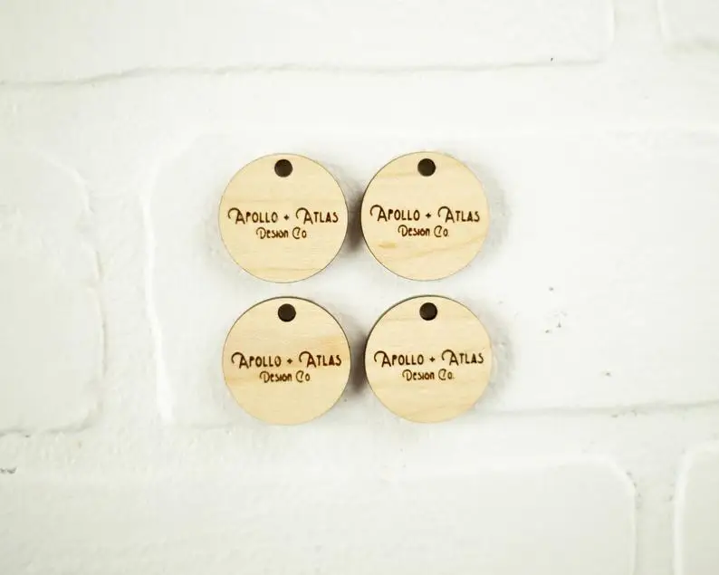 Custom Wood Tags// Sew on Clothing Labels// Wood Labels for Small Business