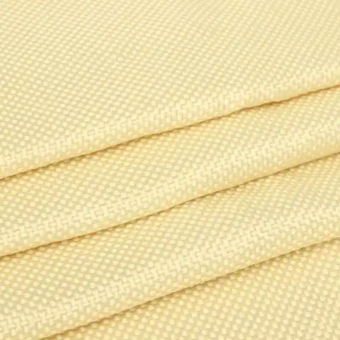 200gsm Fabric Woven Aramid Fiber Cloth Plain 100cm/39.4'' Width Yellow