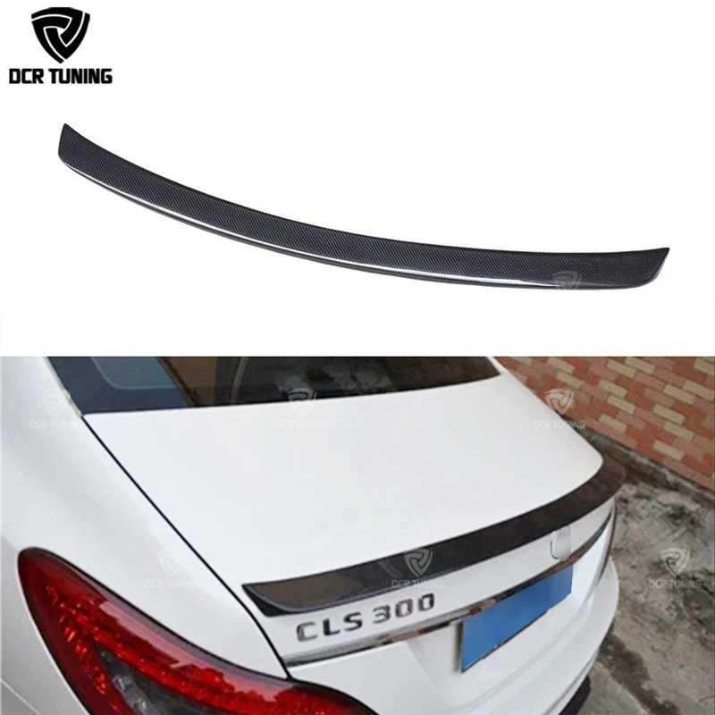 

For Mercedes CLS Spoiler Cls Class W218 Carbon Fiber Rear Trunk Spoiler CLS 350 550 500 cls63 spoiler AMG Style Wing 2011 - UP