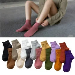 Calcetines cortos informales para mujer, medias para madre, 5 par/lote