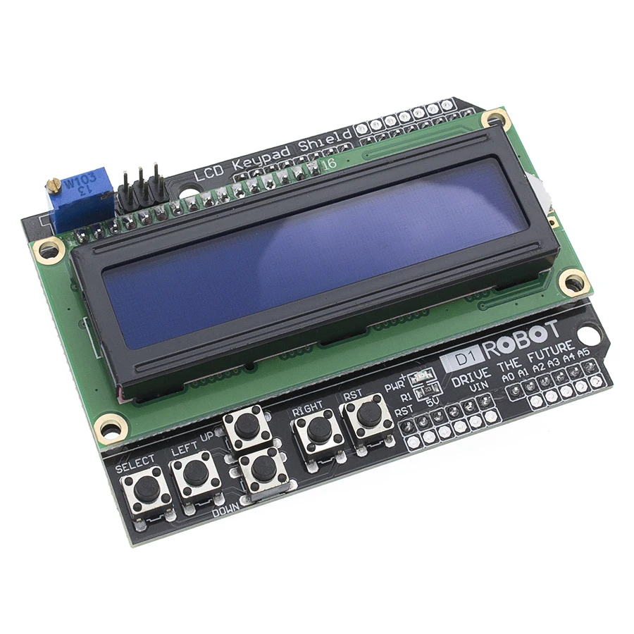 LCD Keypad Shield LCD1602 LCD 1602 Module Display Blue Screen For Arduino ATMEGA328 ATMEGA2560 Raspberry pi UNO