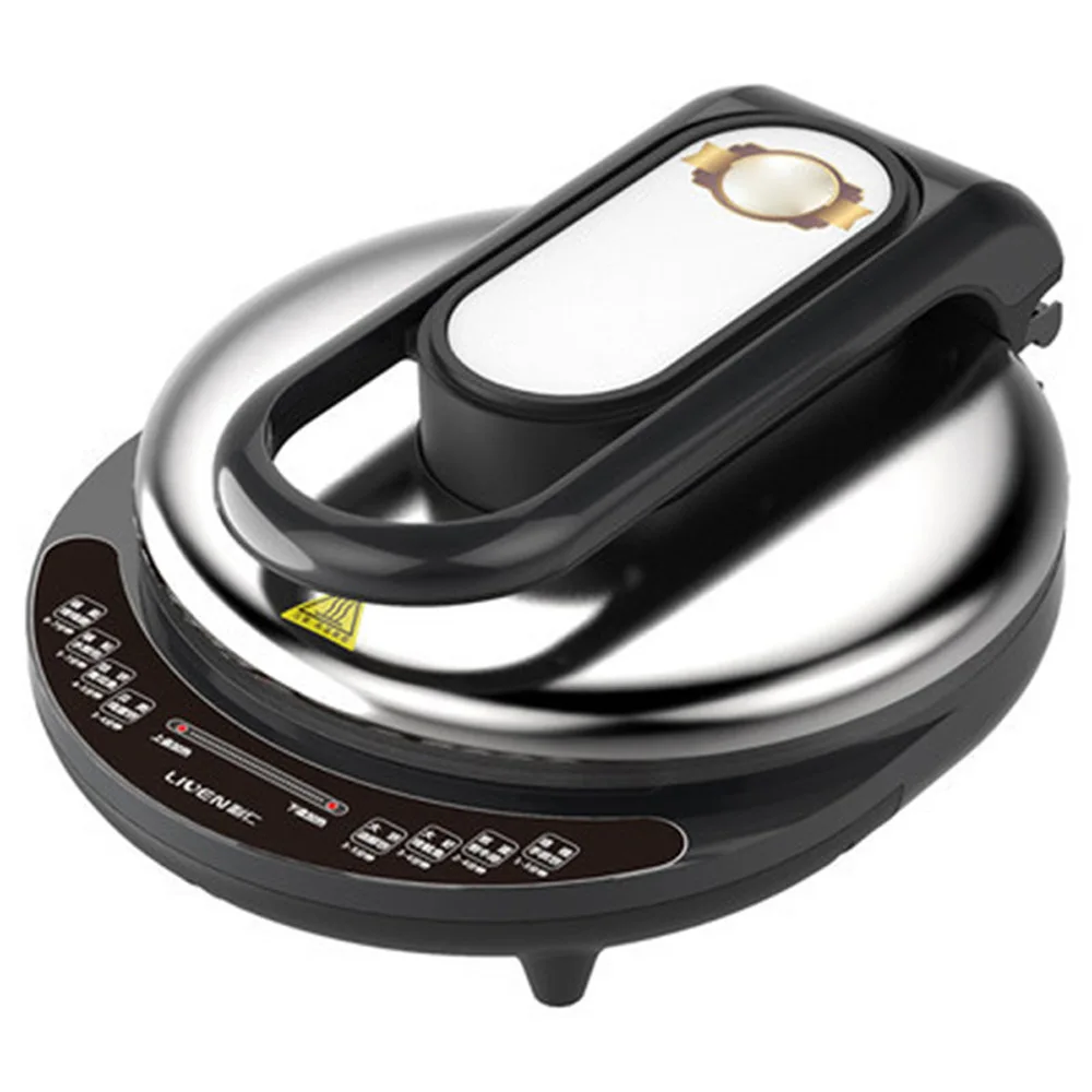 Elektrische Backform doppelseitige Heizung Suspension Typ Crepe Maker Pfanne Pfannkuchen Backen Maschine Pie Pizza Bratpfanne