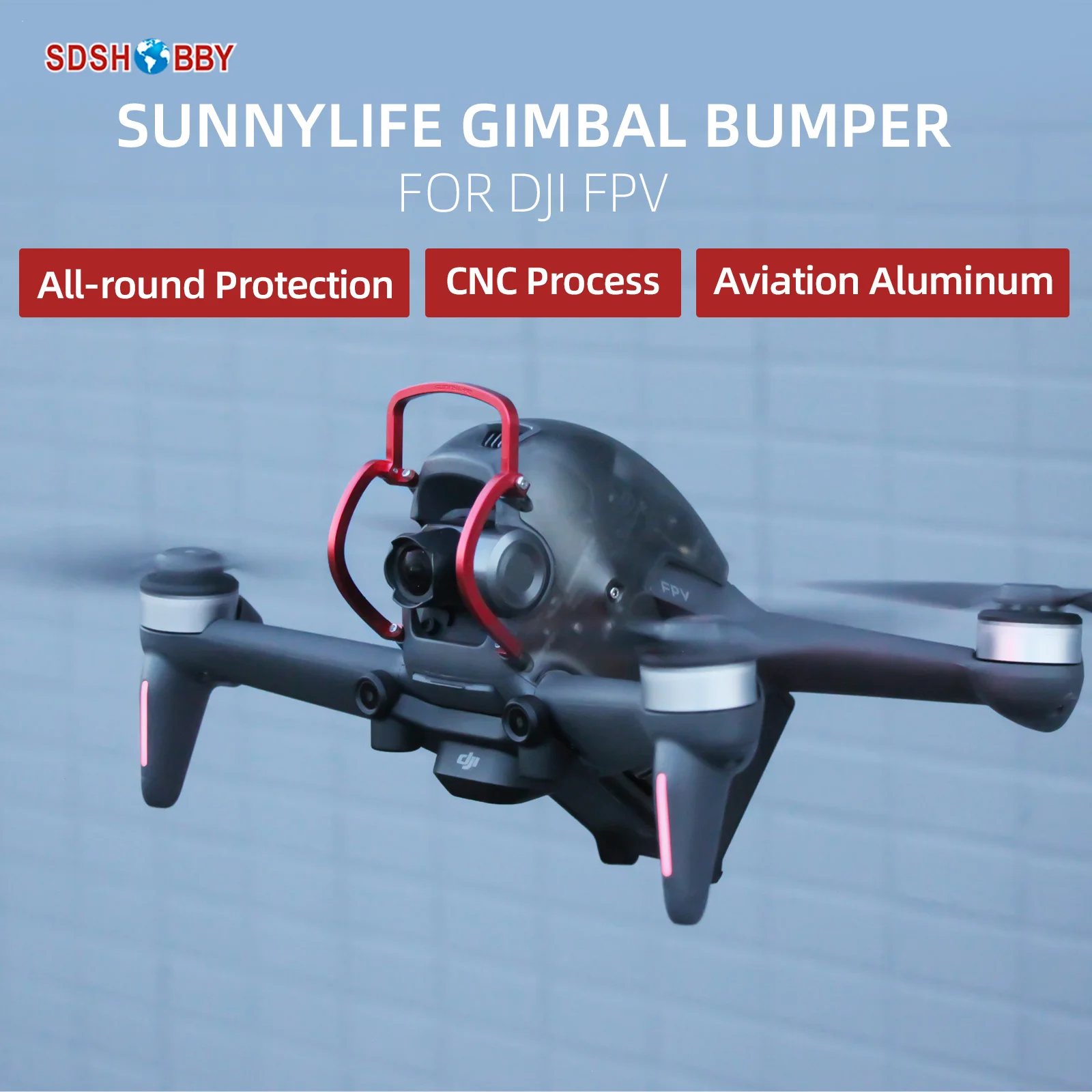 Sunnylife Gimbal Bumper Protection Bar Camera Guard Protector Anti-collision Aluminum Alloy for DJI FPV Combo Drone