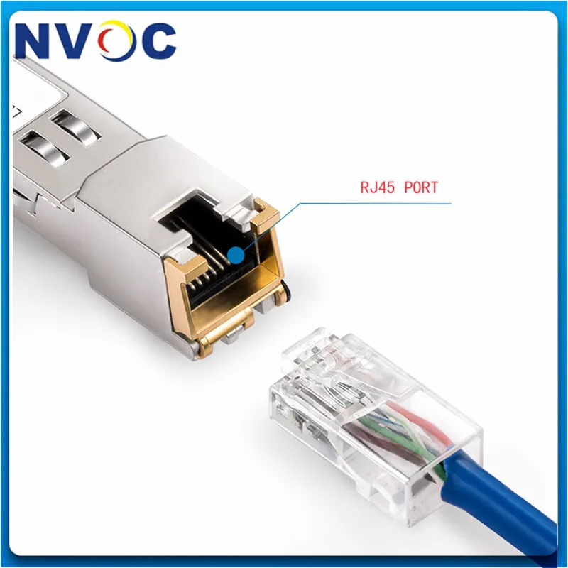 10Pcs 2.5GBASE-T Copper SFP Transceiver,Single +3.3V 100/1000Base/2.5 100M  RJ45 CAT5E Based on MSA