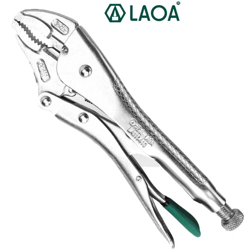 Laoa 5インチ7インチ10インチラウンドヘッドロッキングプライヤー溶接ツール大型開口部ハンド工業用メンテナンスハンドツール
