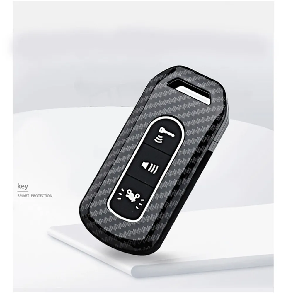 Carbon Fiber Motorcycle Smart Key Case Cover Fob Shell Skin Holder Protector For Honda X ADV SH 300 150 125 Accessories Styling