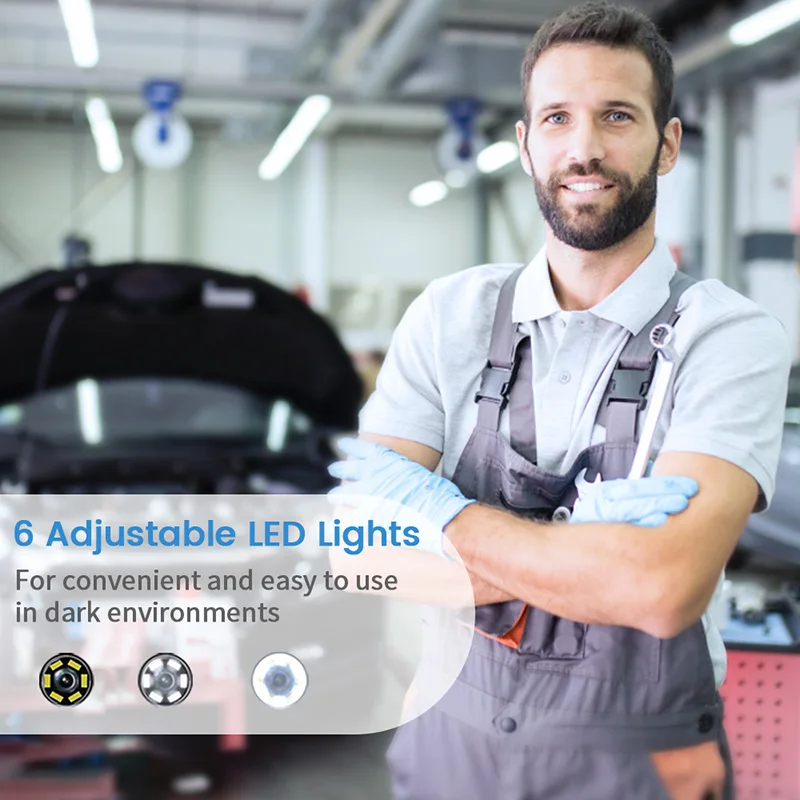 1080P HD Endoscope Camera MS450 Dual Lens Borescope with 4.5"IPS Screen 8 mm Borescope Sewer Camera with 32GB Card Carrying Case