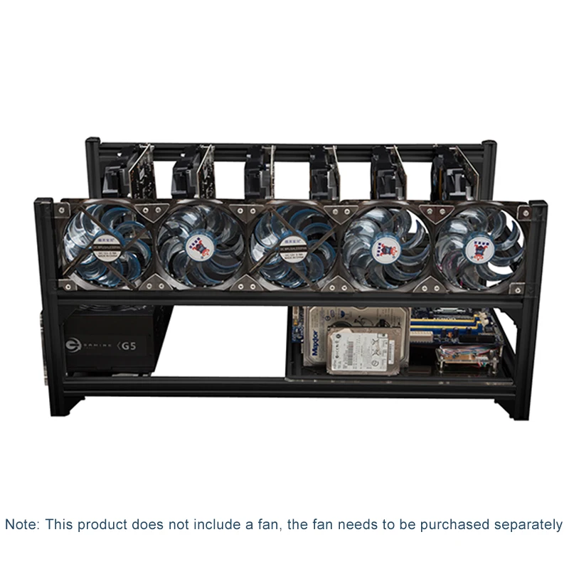 8 Cards 12 Cards 14 Cards All-Aluminum Insulated Server Multi-Graphics Card Chassis Frame Dual-Power Desktop Desktop