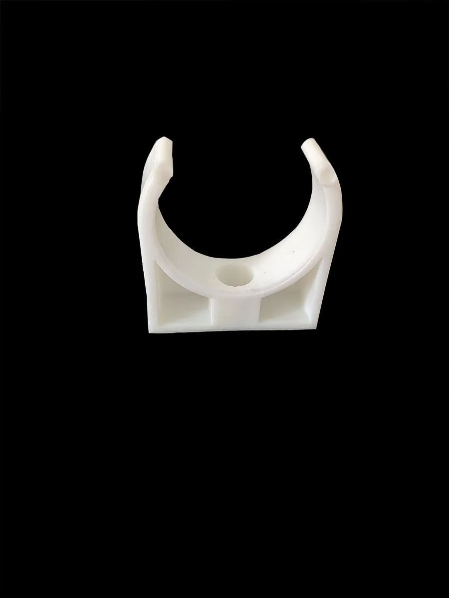 U 플라스틱 클램프 U형 클립 튜브 거치대, 나사 포함, 흰색 고정 호스 파이프, U 거치대 PPR 10 개